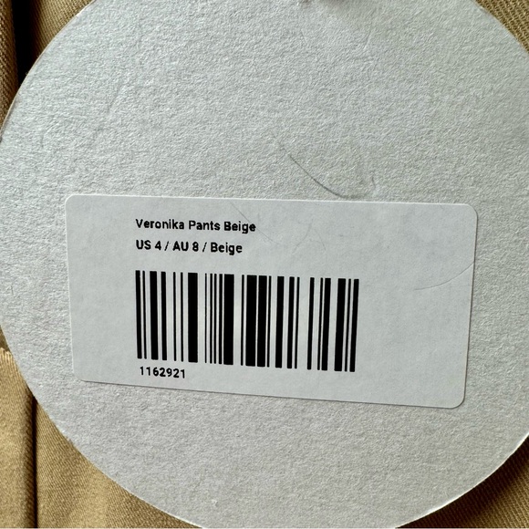 NEW Princess Polly Veronika Pants Flare Leg Trousers Beige US 4 NWT - Picture 9 of 16
